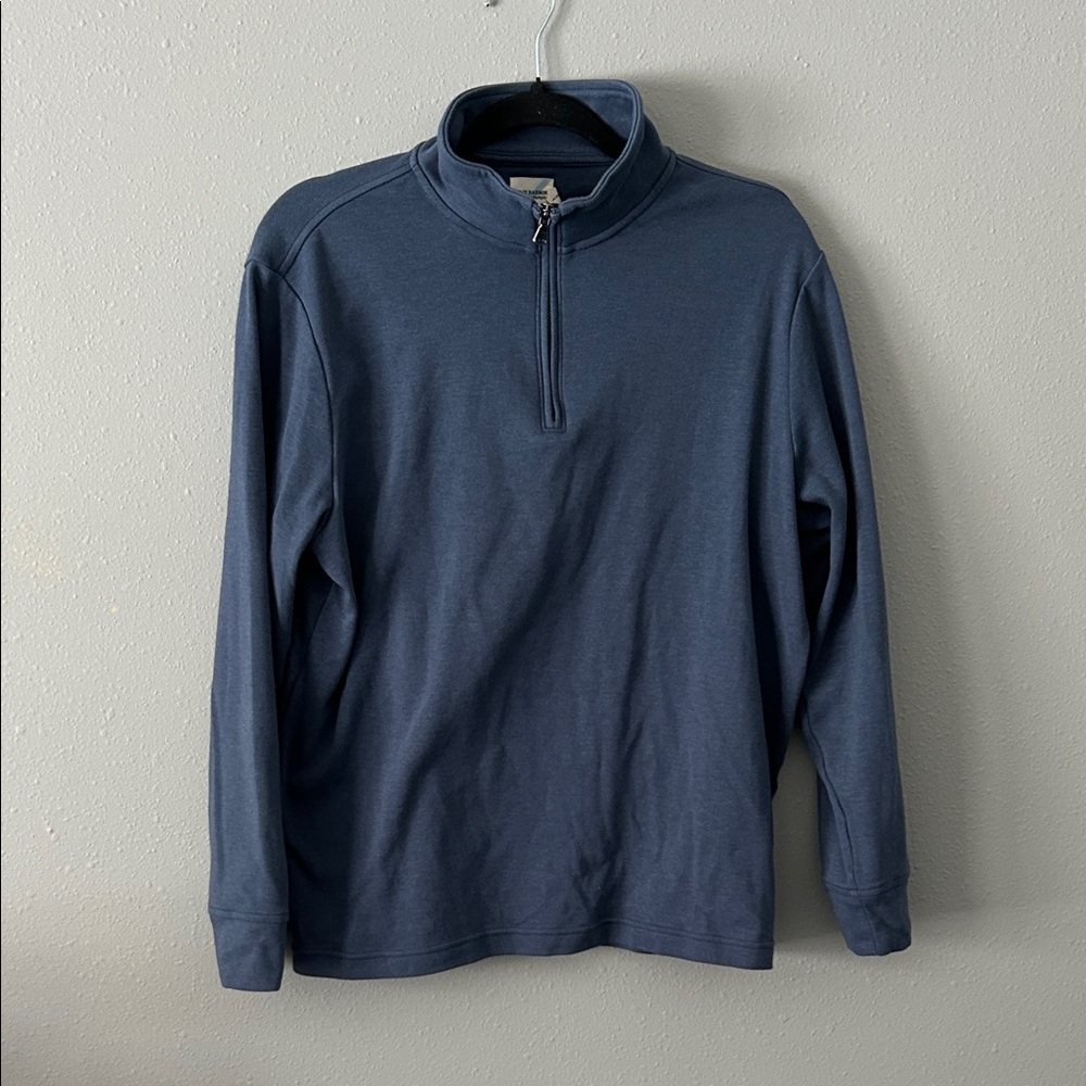 Fair Harbor Men's Deep Blue Zip-Up Sweater